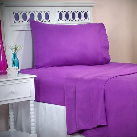 DAPHNES DINNETTE Series 1200 Twin Size Sheet Set - Purple - 3 Piece DA3305494